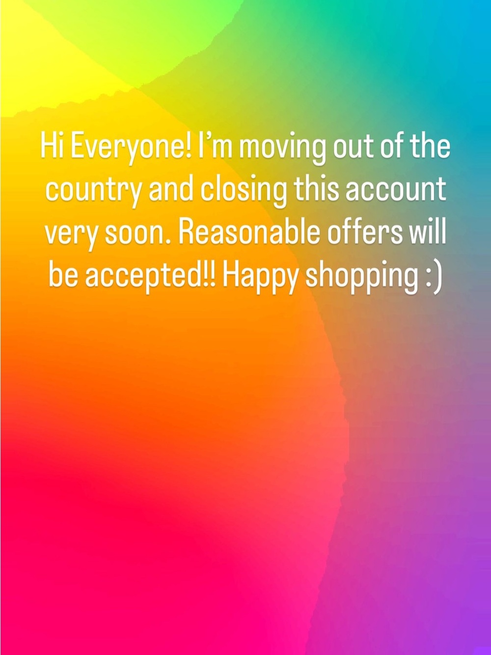 MOVING SALE LIQUIDATION